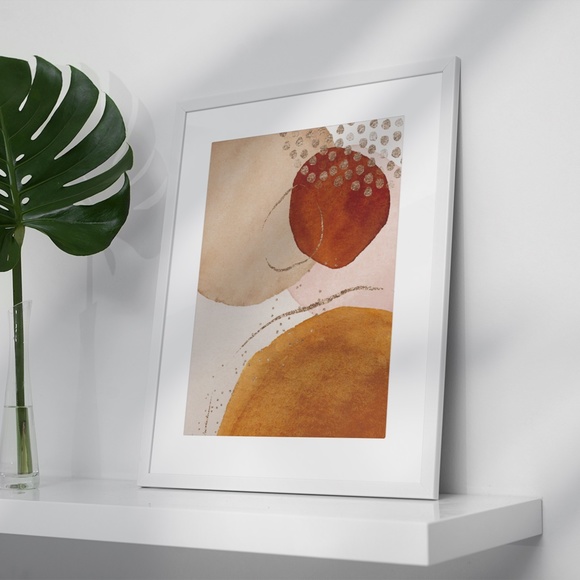 Modern Abstract Shape Wall Art Print Unframed - Picture 5 of 7